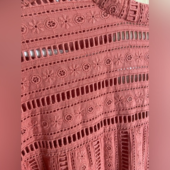 Anthropologie forever that girl eyelet mini dress size XL Bubble Puff Sleeve - Picture 11 of 15